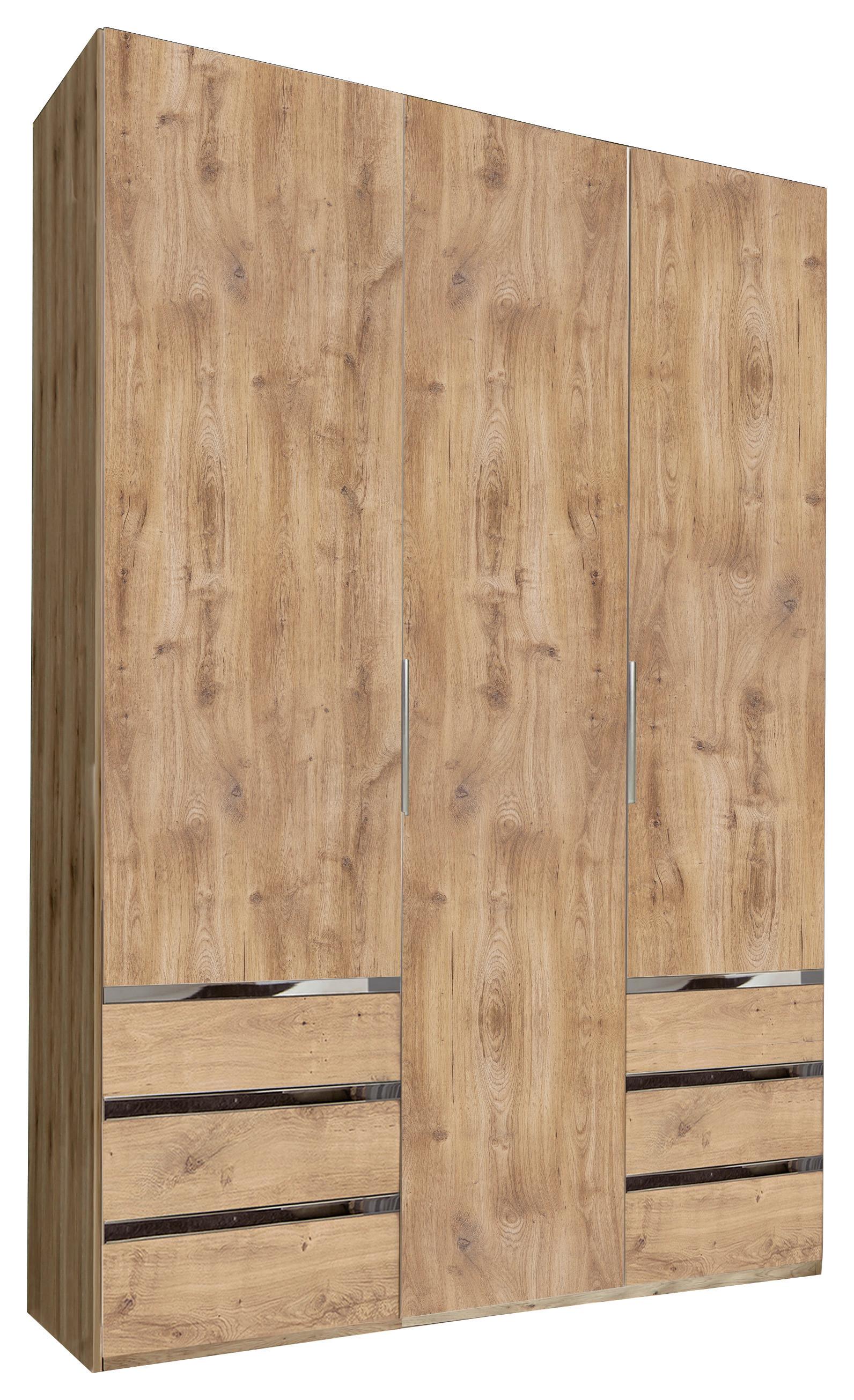 Drehtürenschrank Mit Schubladen 150cm Level 36a, Eichendekor - Eichefarben, MODERN, Holzwerkstoff (150/216/58cm) - MID.YOU