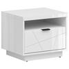 Nachtkästchen Weiß H: 42,5 Cm Forn - Weiß Hochglanz/Schwarz, MODERN, Holzwerkstoff/Kunststoff (50/42,5/42,5cm) - MID.YOU