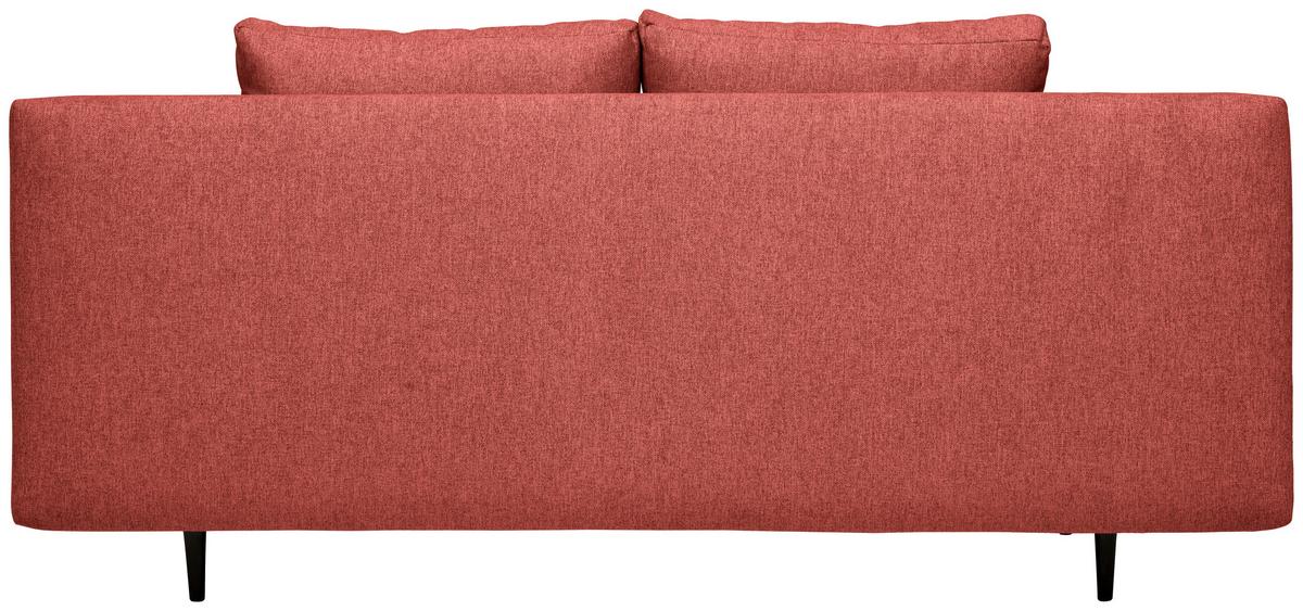Schlafsofa Bobbio Koralle B: 204cm - Koralle/Schwarz, MODERN, Textil (204/90/95cm) - MID.YOU
