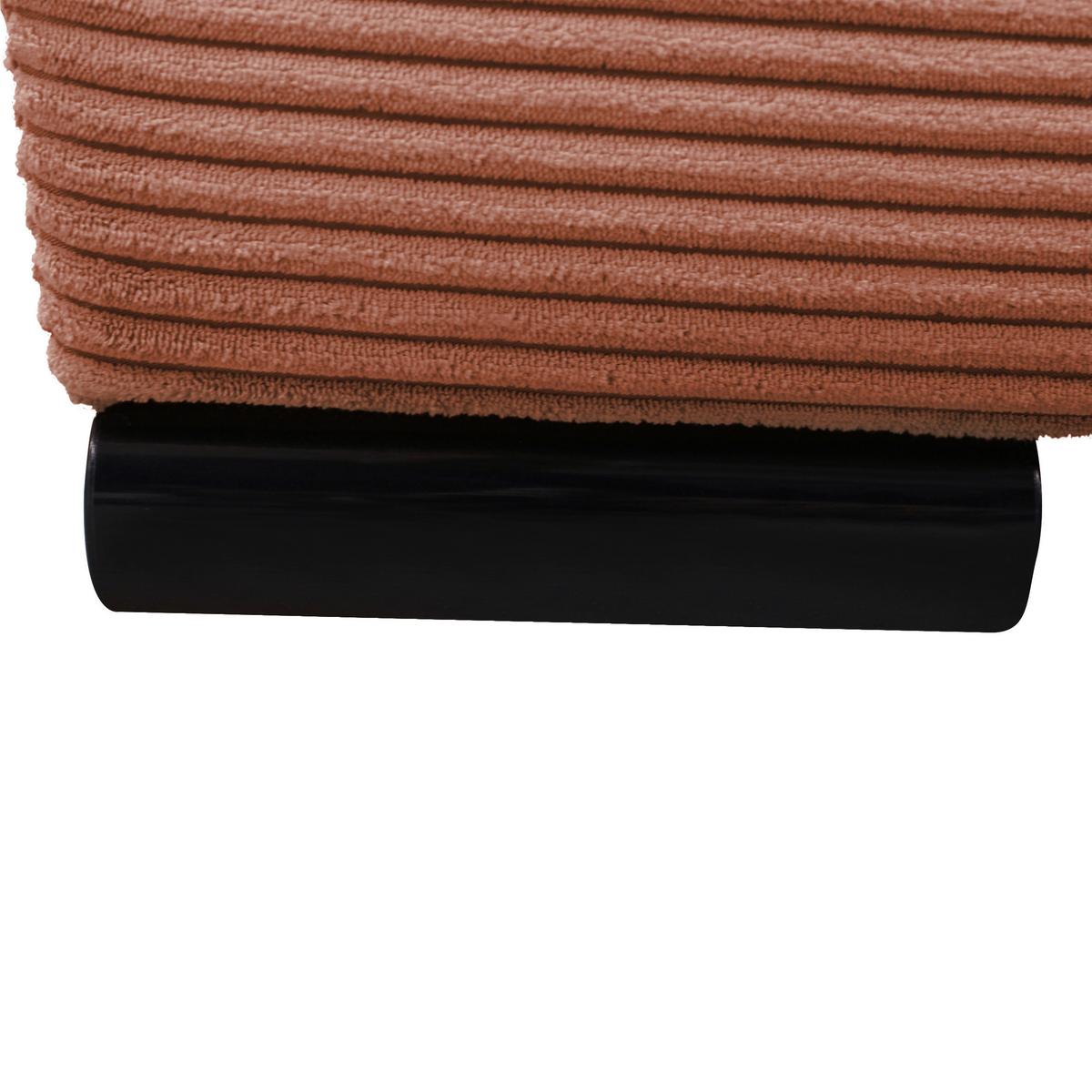 Schlafsofa mit Bettkasten Yellow B: 154 cm Cord Koralle - Koralle/Schwarz, Design, Textil (154/93/85cm) - MID.YOU