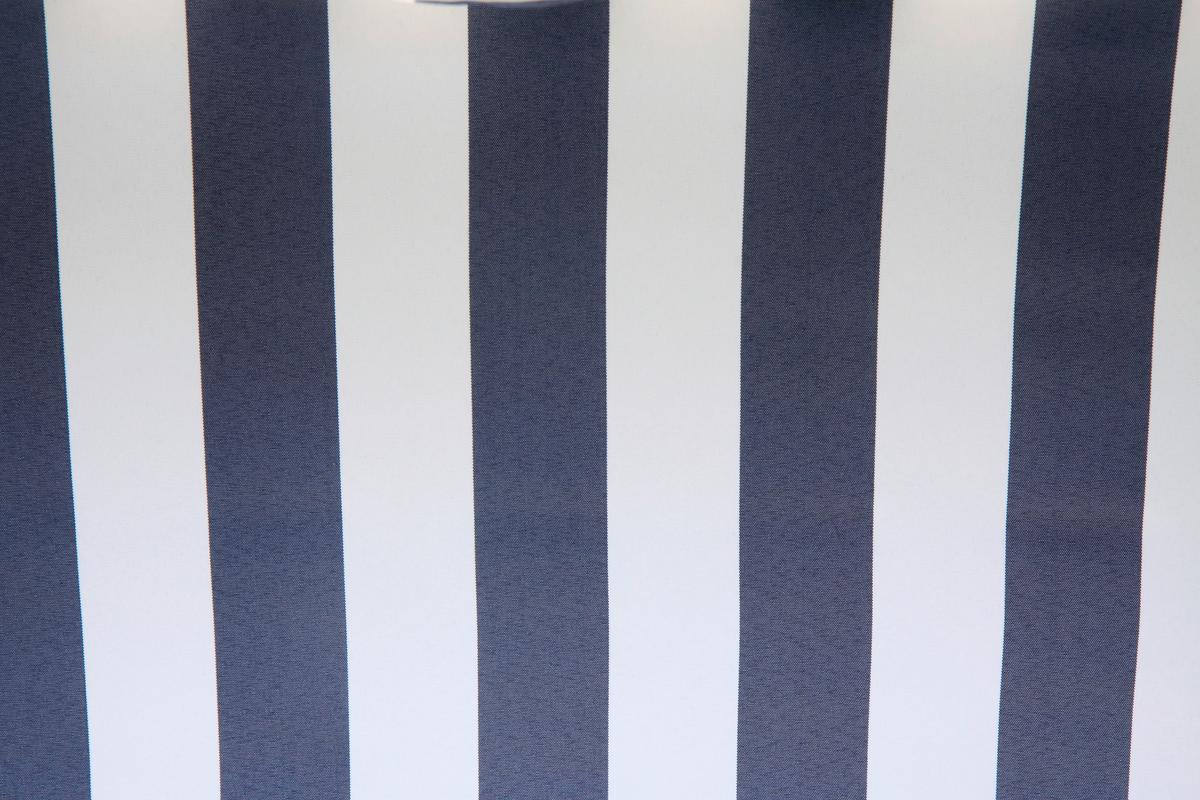 Strandkorb Nordsee Sylt Halblieger 2-Sitzer Blau/Weiß - Blau/Weiß, Basics, Holz/Textil (116/160/72cm) - Acamp