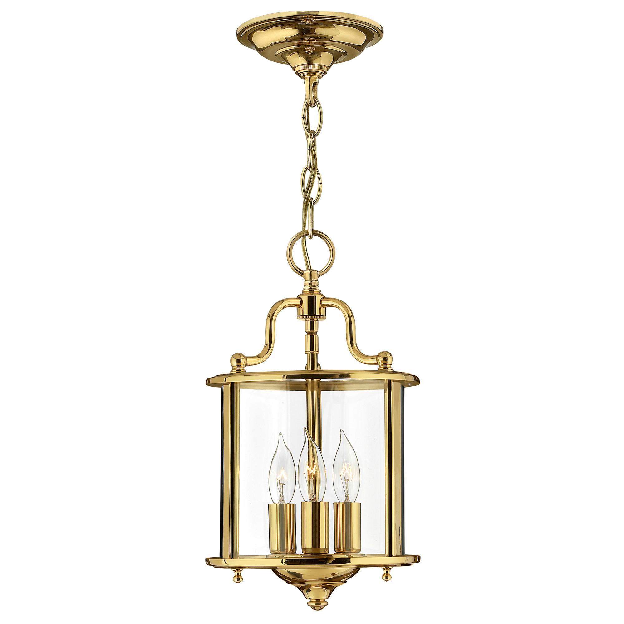 Hängeleuchte Gentry H: 40 cm 3-Flammig - Messingfarben, Design, Glas/Metall (20/40.1cm) - Elstead Lighting