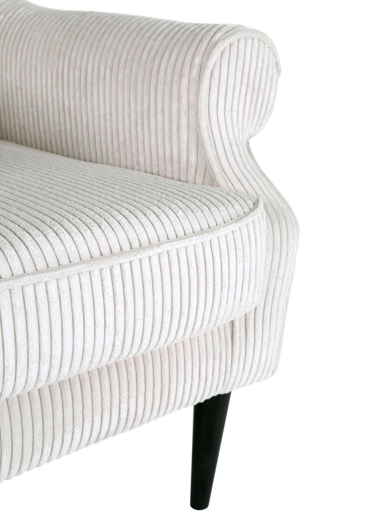 Křeslo - ušák VIOLA, béžový manšestr - černá/béžová, dřevo/textil (82/95/85cm) - Mömax