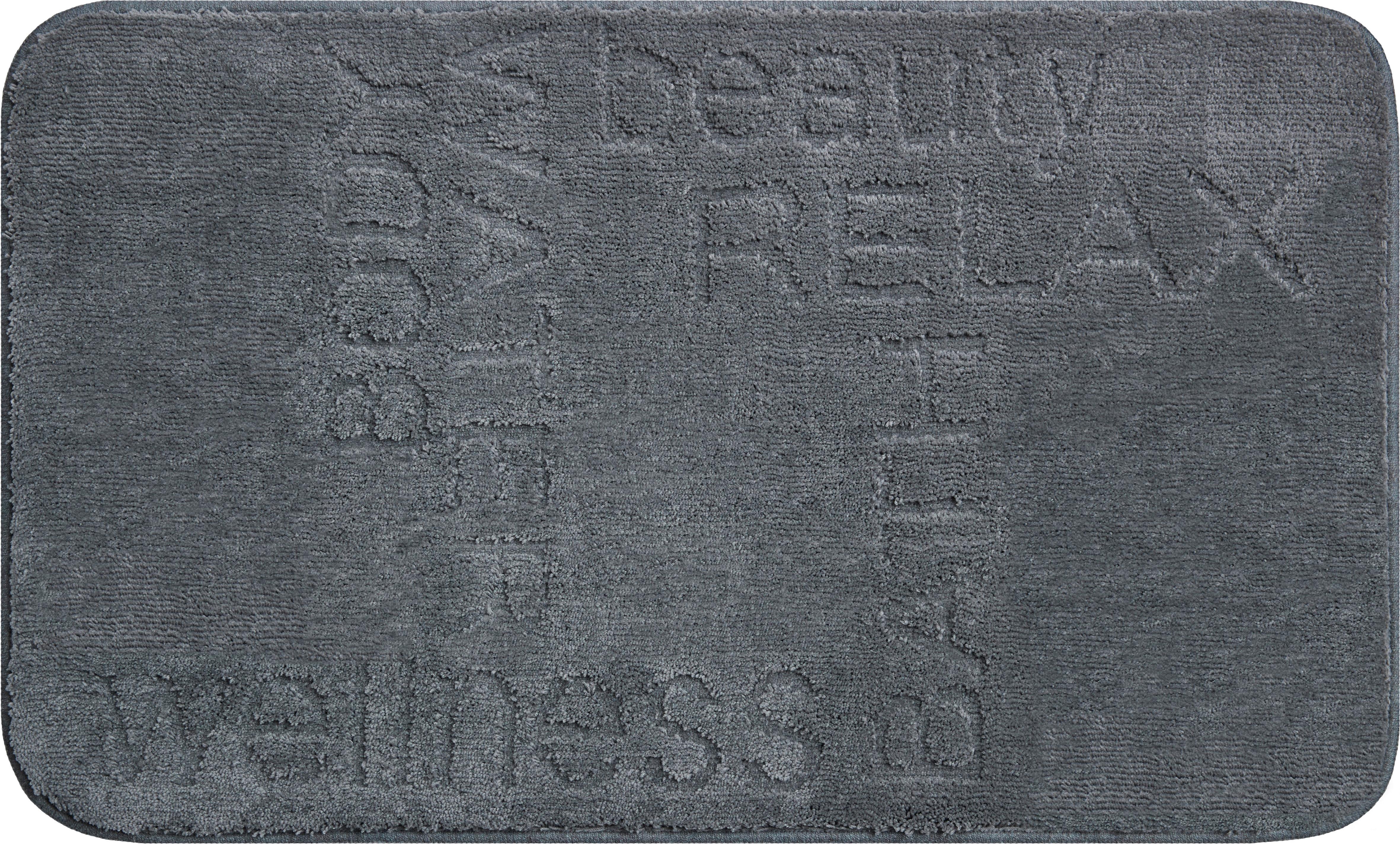 Badematte Capricio - Anthrazit, Basics, Textil (60/90cm) - Grund