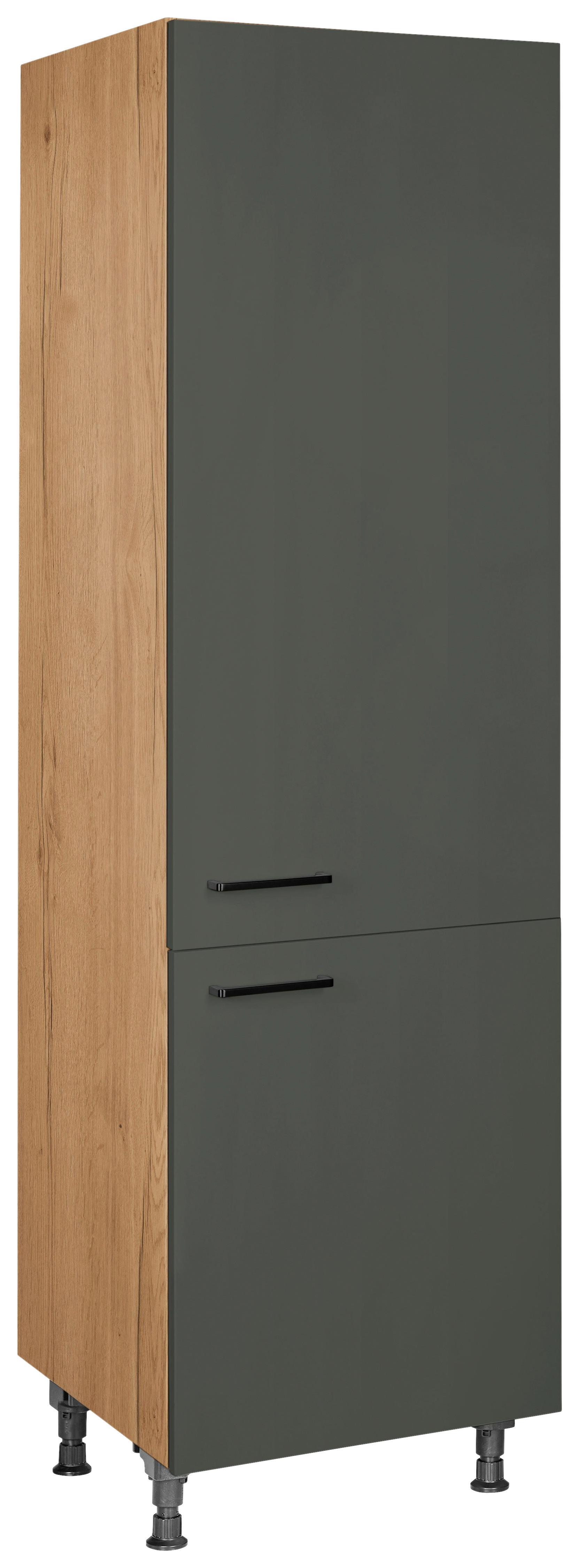 Geschirrschrank Easytouch - Eichefarben/Grün, MODERN, Holzwerkstoff (60/216,6/58cm) - Nobilia