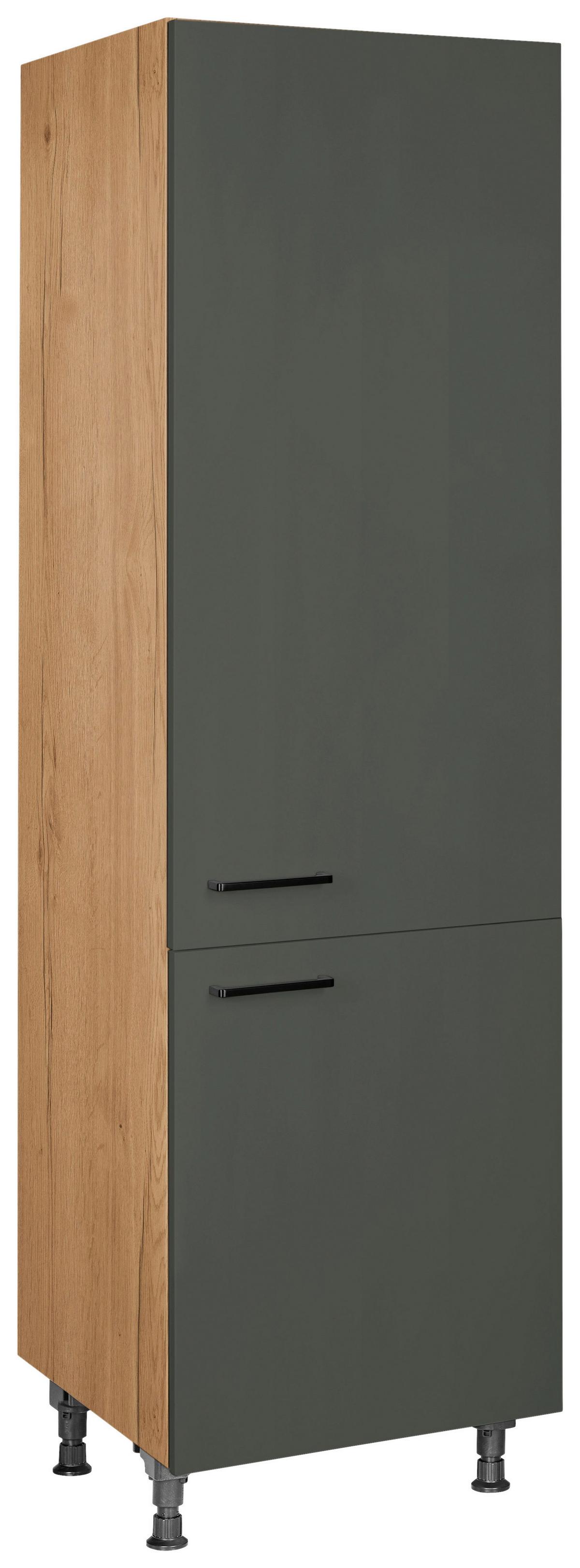 Geschirrschrank Easytouch - Eichefarben/Grün, MODERN, Holzwerkstoff (60/216,6/58cm) - Nobilia