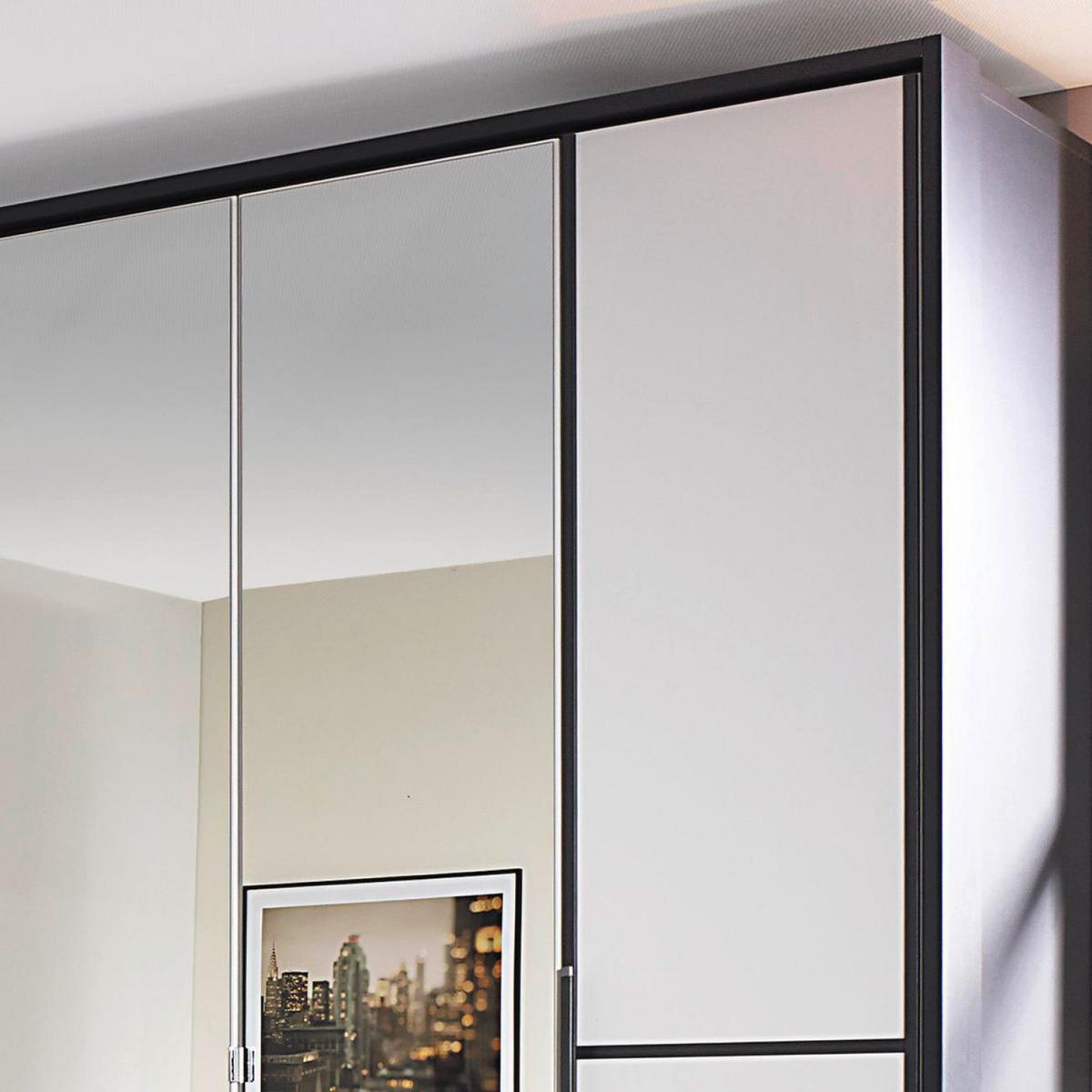 Eckschrank Mit Spiegel + Laden 100x314 cm Essensa Grau/Weiß - Weiß/Grau, Design, Holzwerkstoff (100/314cm) - Rauch Möbel