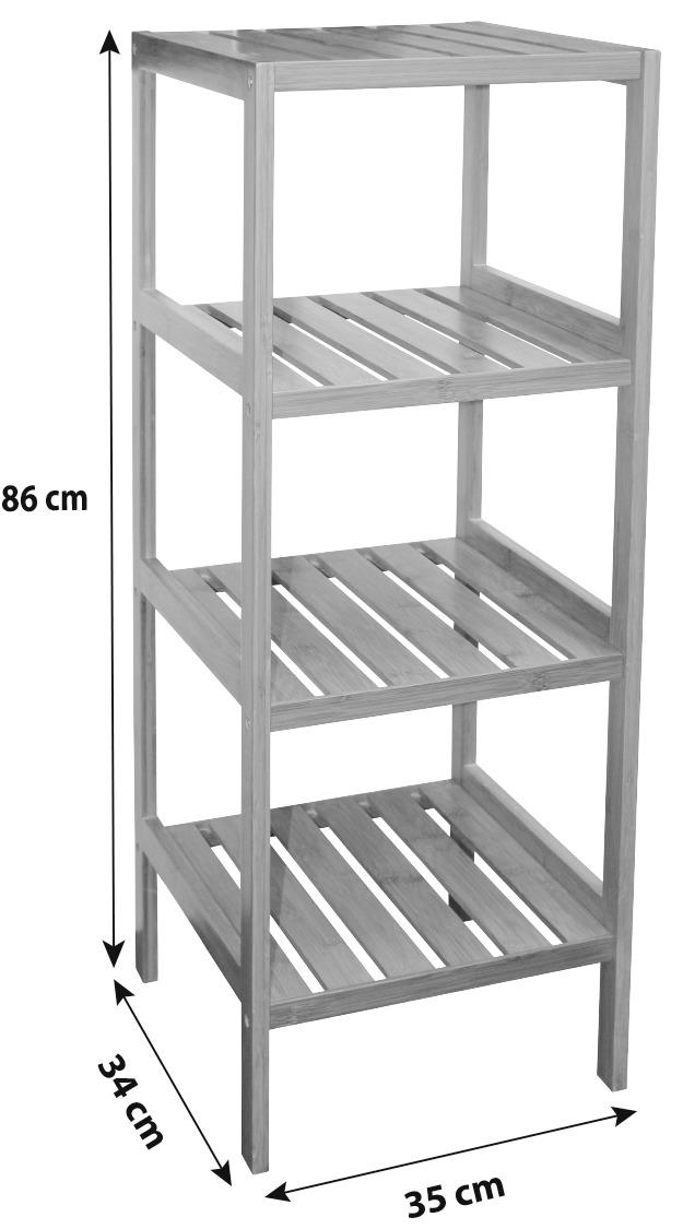 Regál Franz - prírodné farby, Moderný, drevo (35/86/34cm)