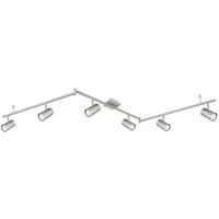 Strahler 6-Flammig verstellbar L: 180 cm - Design, Metall (180/10/18,5cm) - Globo