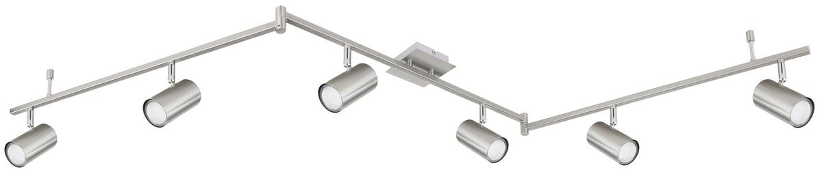 Strahler 6-Flammig verstellbar L: 180 cm - Design, Metall (180/10/18,5cm) - Globo