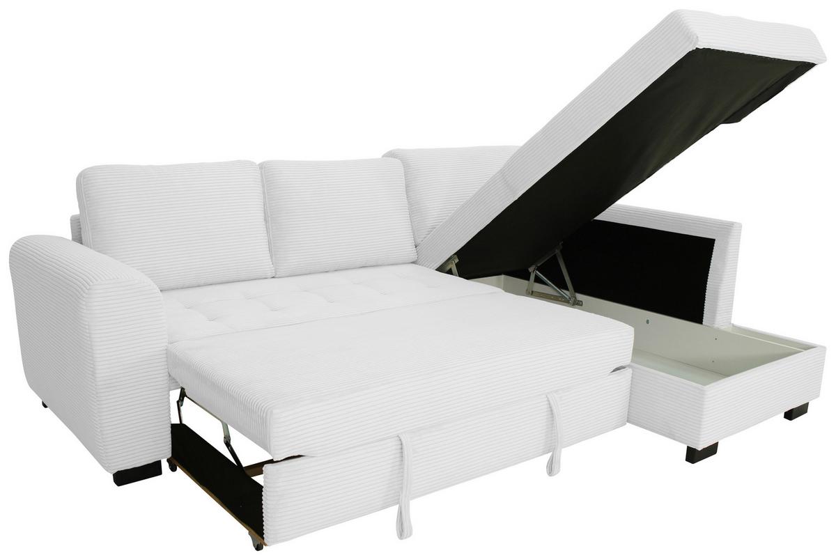 Ecksofa John Silberfarben S: 239x178 cm - Silberfarben/Schwarz, Trend, Textil (239/178cm)