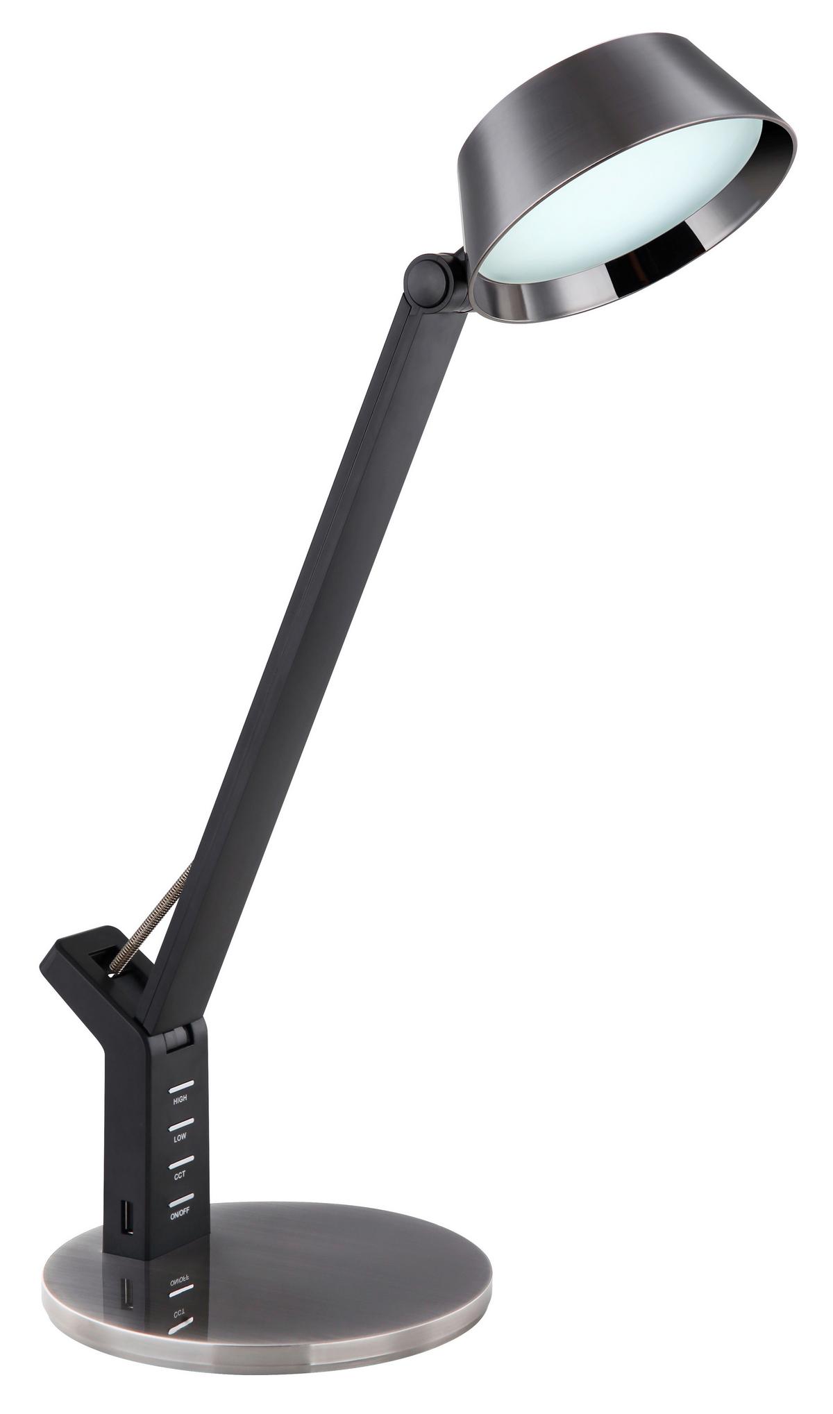 Led-tischlampe Dimmbar Schwarz Touch - Schwarz, Basics, Kunststoff/Metall (48/17/51,5cm) - Globo