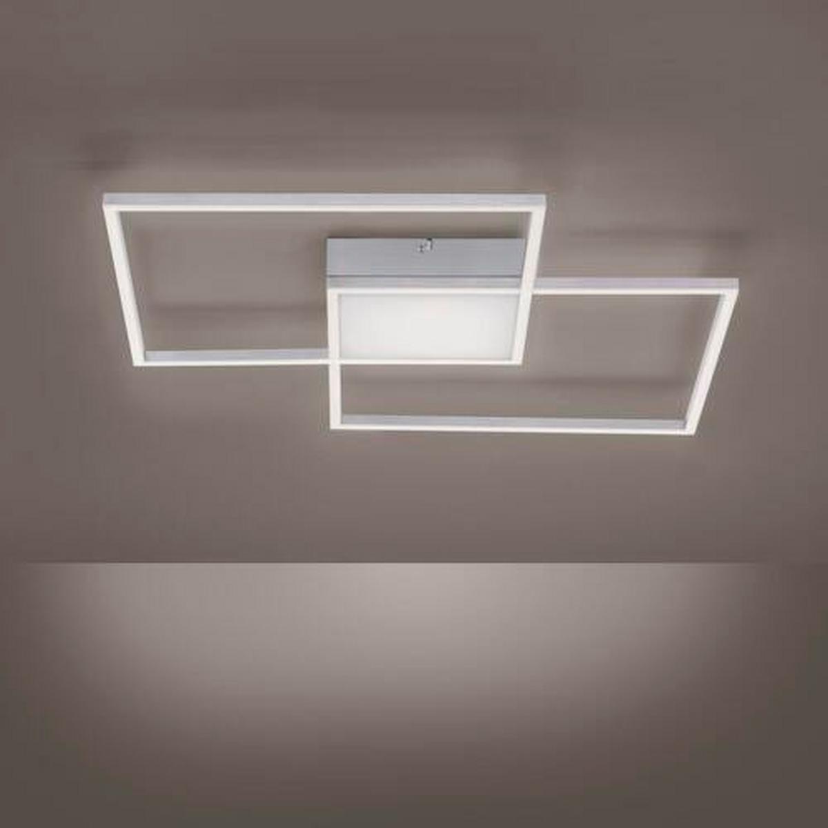 LED-Deckenleuchte Asmin L: 60 cm Mit 3 Helligkeitsstufen - Silberfarben, Design, Kunststoff/Metall (60/60/5,3cm)
