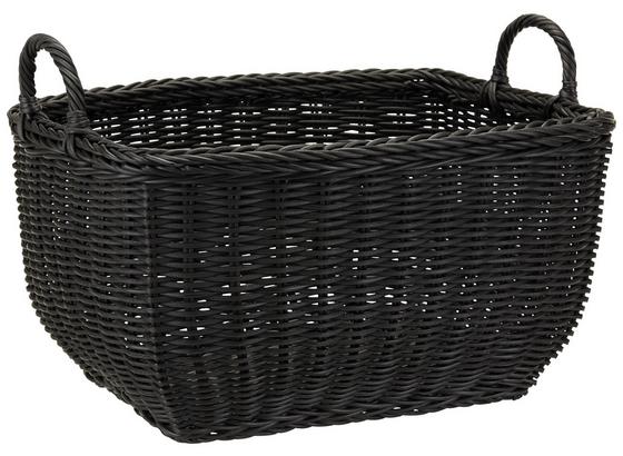 Korb Geo - Schwarz, KONVENTIONELL, Kunststoff (58/43/29cm) - Ombra Korb Geo - Schwarz, KONVENTIONELL, Kunststoff (58/43/29cm) - Ombra