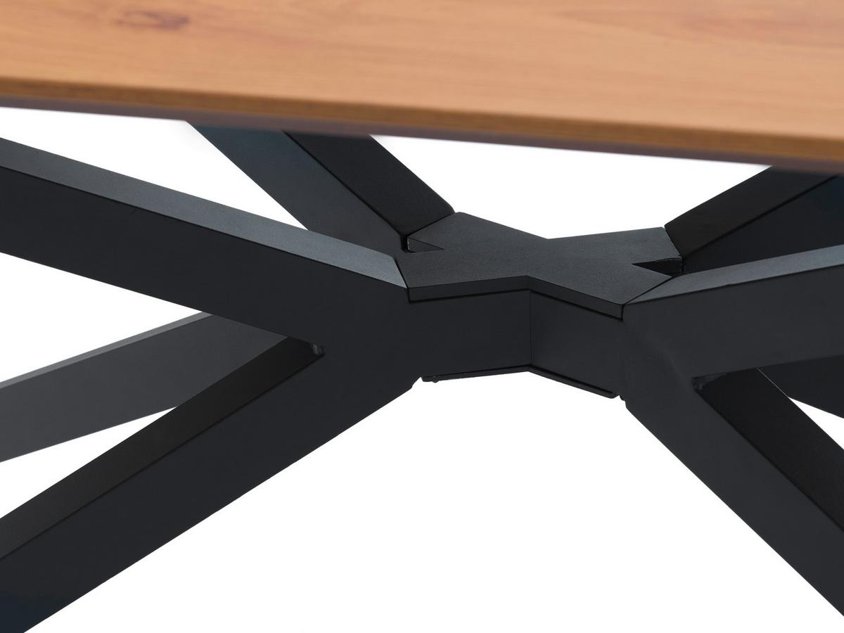 Esstisch Cesura Eichefarben, L: 160 Cm - Eichefarben/Schwarz, MODERN, Holzwerkstoff/Metall (160/90/75cm) - Livetastic