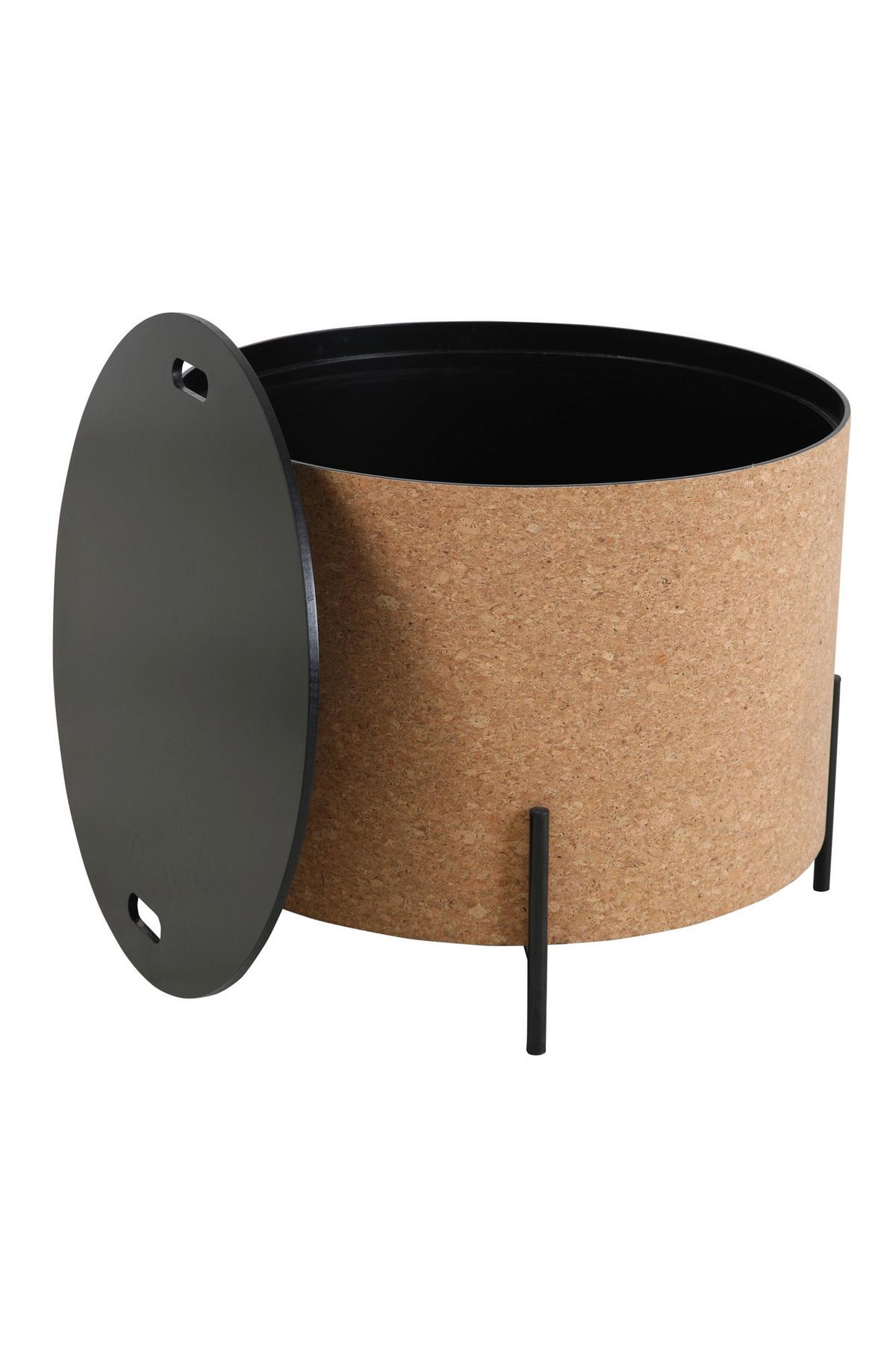 Couchtischset Naturfarben/schwarz B: 63 Cm - Schwarz/Naturfarben, Design, Holz/Holzwerkstoff (63-41,5/63-41,5/48,5-36,5cm) - Livetastic