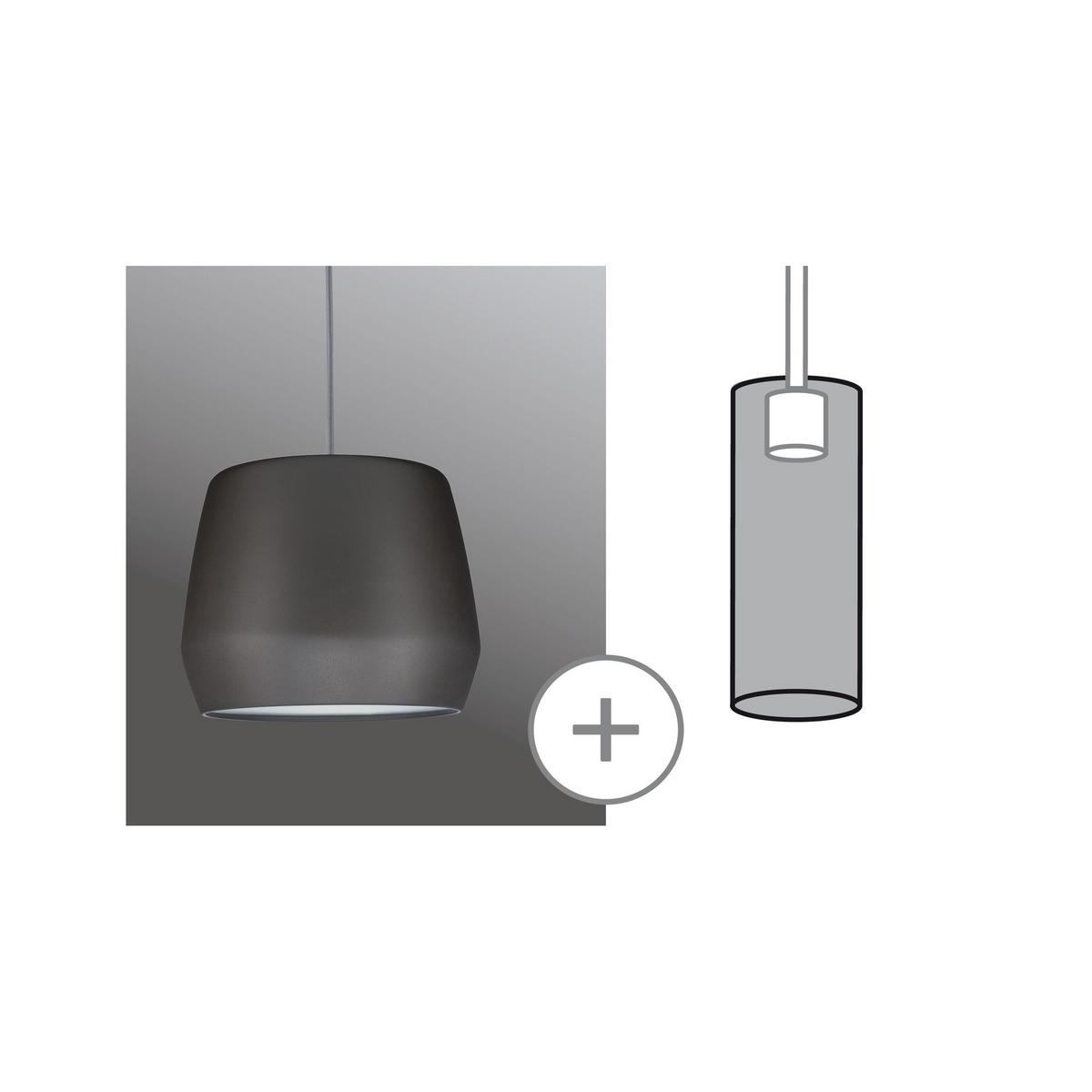 Schienensystem Urail Leuchtenschirm 95440 Grau - Grau, Design, Metall (23/28cm) - Paulmann