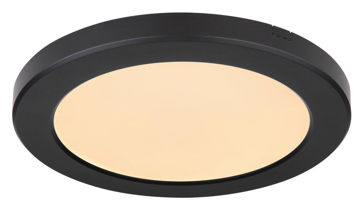 LED-Deckenleuchte Nita Ø 22 cm Fixierbare Farben - Opal/Schwarz, MODERN, Kunststoff (22/1,8cm) - Luca Bessoni