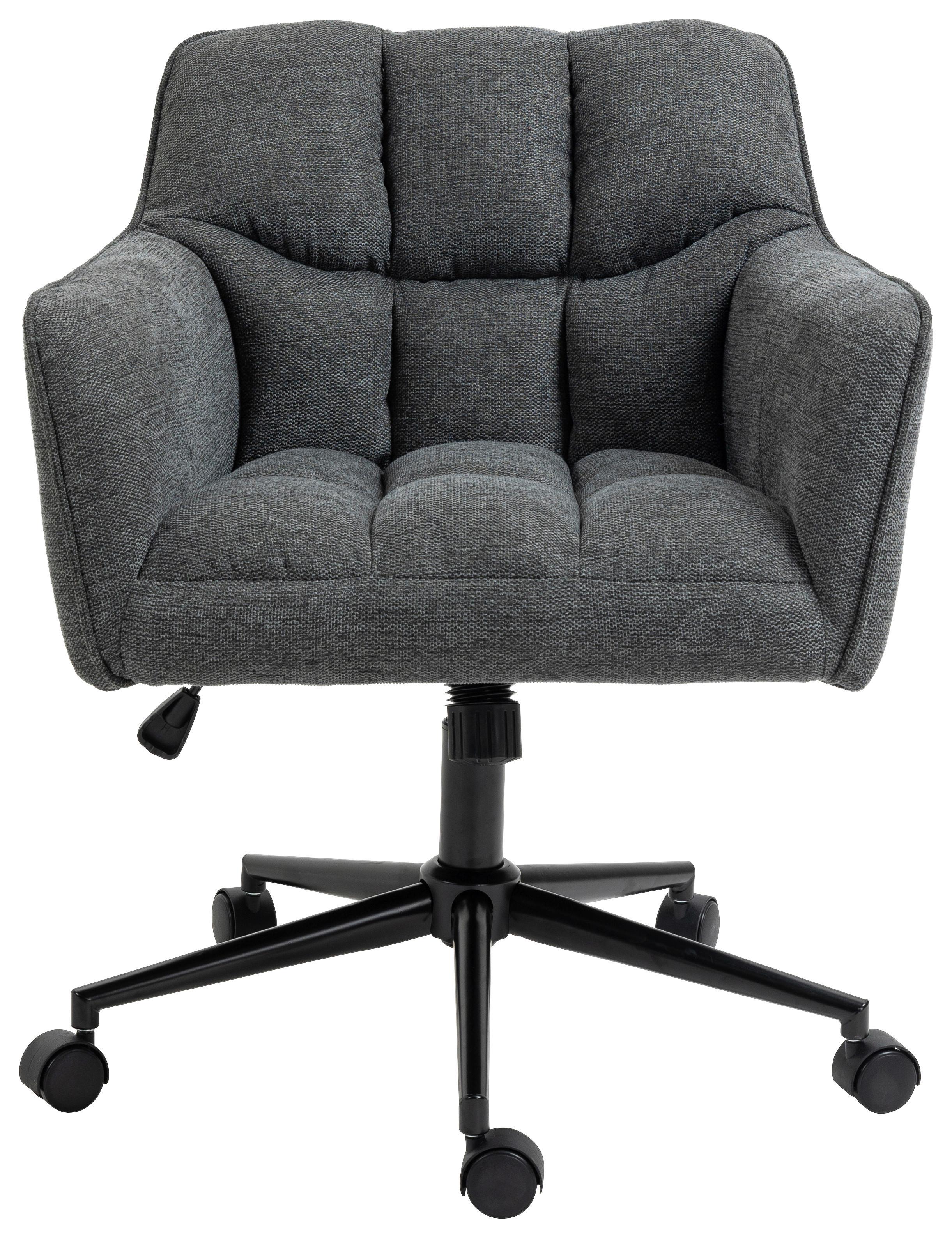 Drehstuhl Anton - Schwarz/Grau, MODERN, Kunststoff/Textil (64/90/62cm) - Livetastic