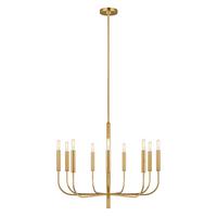 Kronleuchter H: 83,7 Cm 9-Flammig - Messingfarben, Design, Metall (75.9/83,7cm) - Elstead Lighting