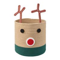 Koš TRIXI - zelená/světle červená, textil (25/25cm) - Mömax