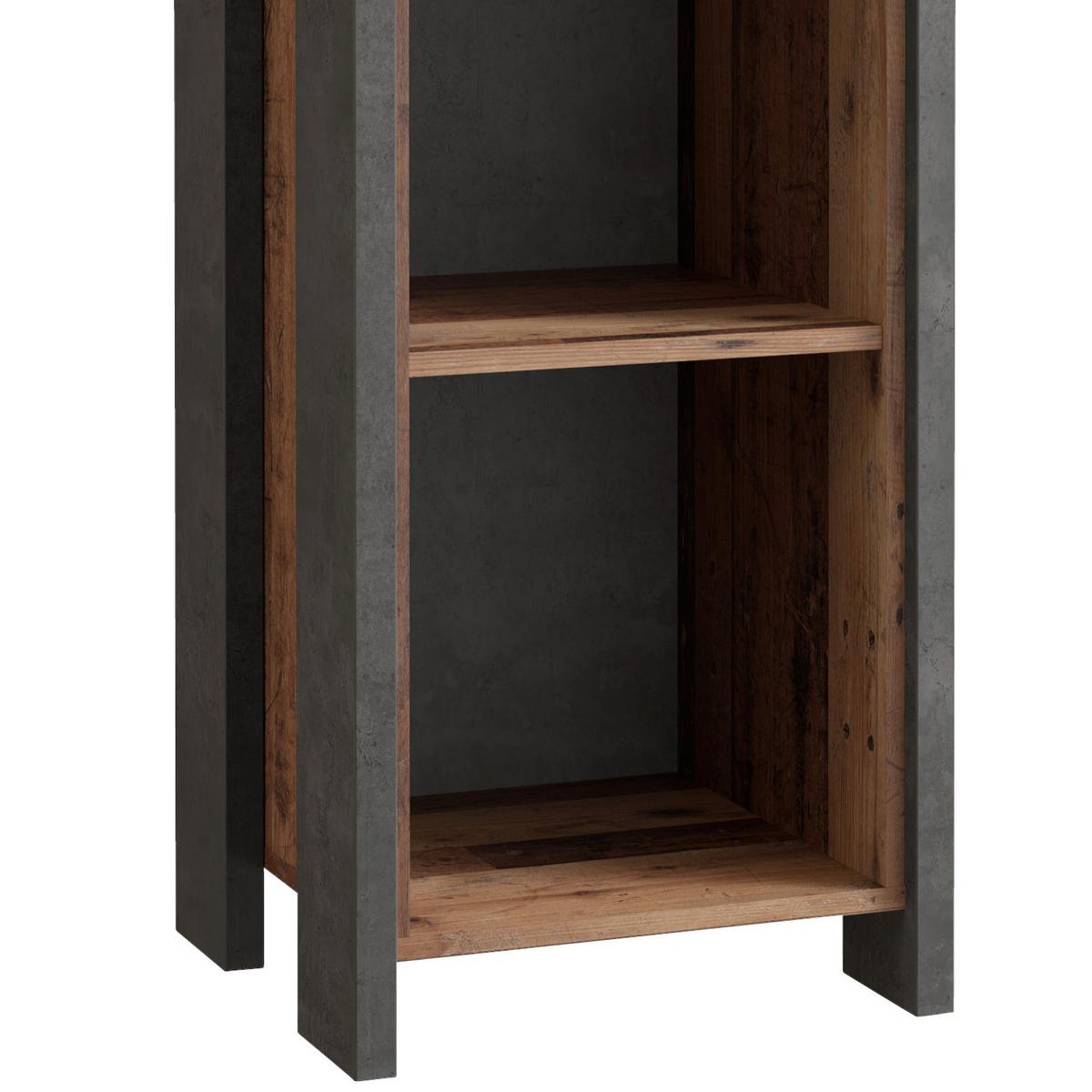 Regal Cliff B: 47 cm Braun/Dunkelgrau - Dunkelgrau/Braun, KONVENTIONELL, Holzwerkstoff/Kunststoff (47/115,1/42cm) - MID.YOU
