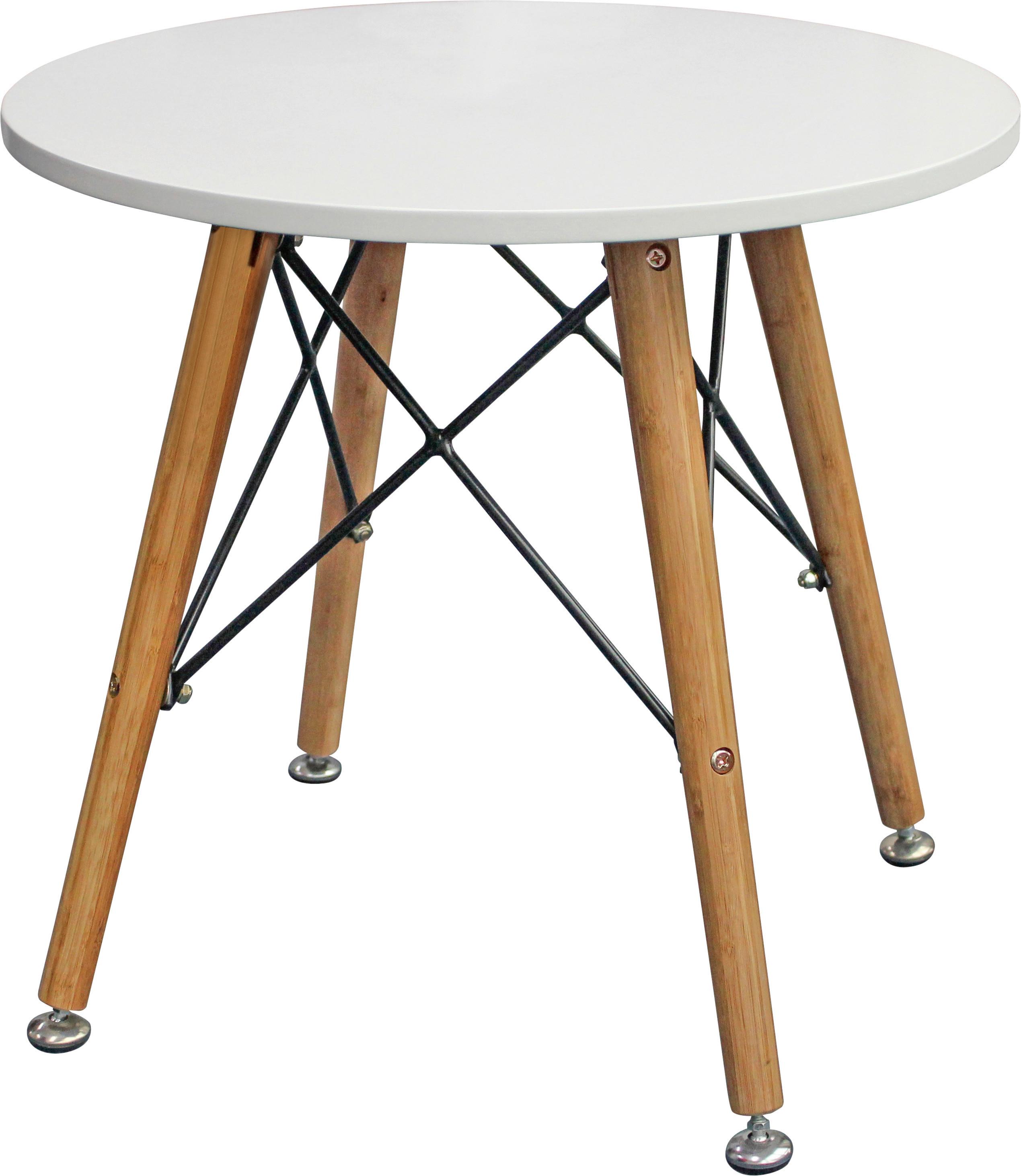 PRÍRUČNÝ STOLÍK KONRAD - biela/prírodná farba, Modern, kov/drevo (50/45/50cm) - Mömax