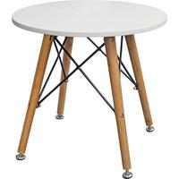 PRÍRUČNÝ STOLÍK KONRAD - biela/prírodná farba, Modern, kov/drevo (50/45/50cm) - Mömax