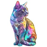 Puzzle Katze - Multicolor, Basics, Holz (25/43/1cm)