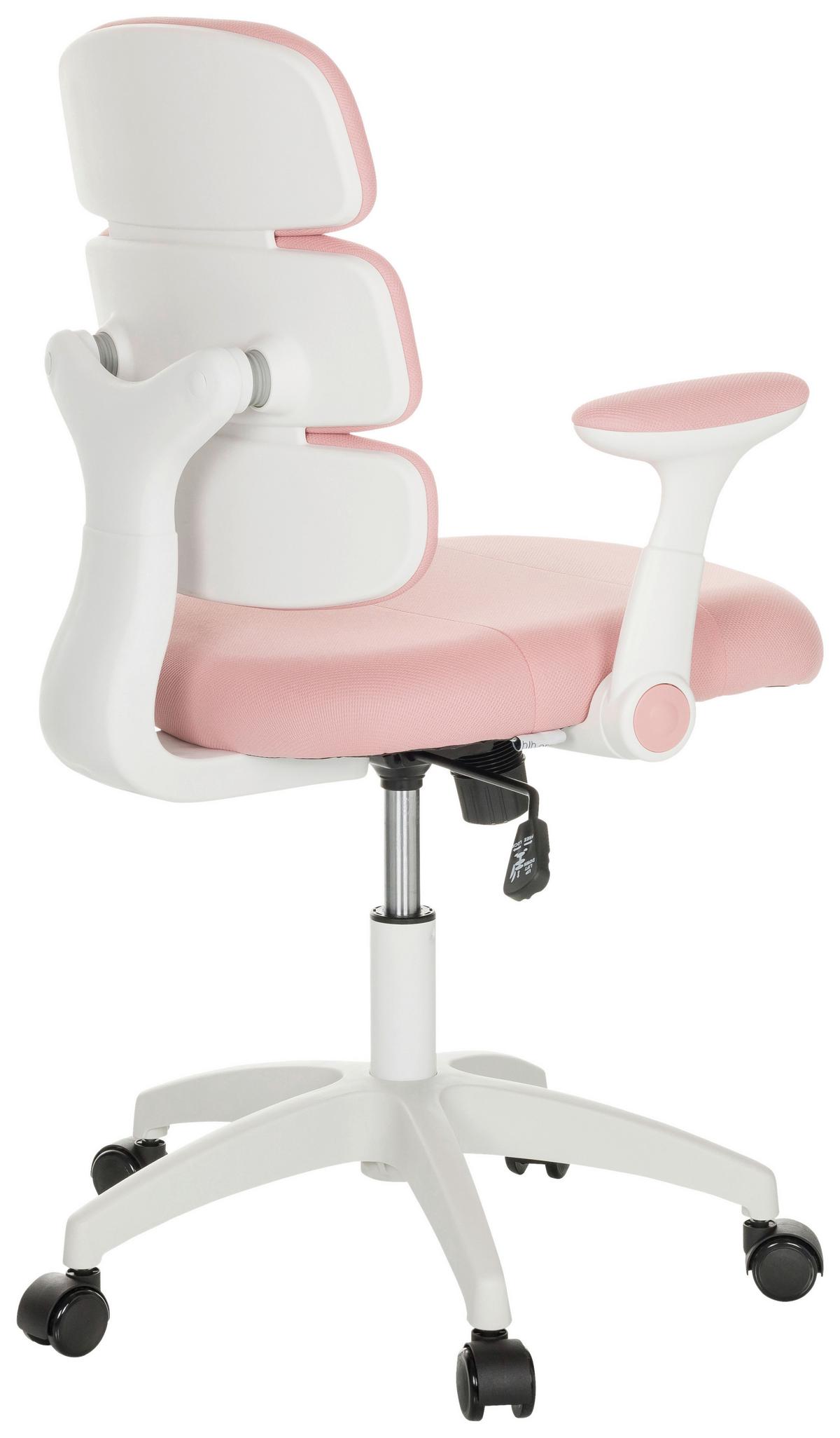 Jugenddrehstuhl Kid Ergolino W - Rosa/Weiß, Basics, Kunststoff/Textil (62/86-97/62cm) - MID.YOU