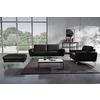 3-Sitzer-Sofa Spring Schwarz Chrom B: 207 cm - Chromfarben/Schwarz, Design, Leder (207/85/92cm) - Livetastic