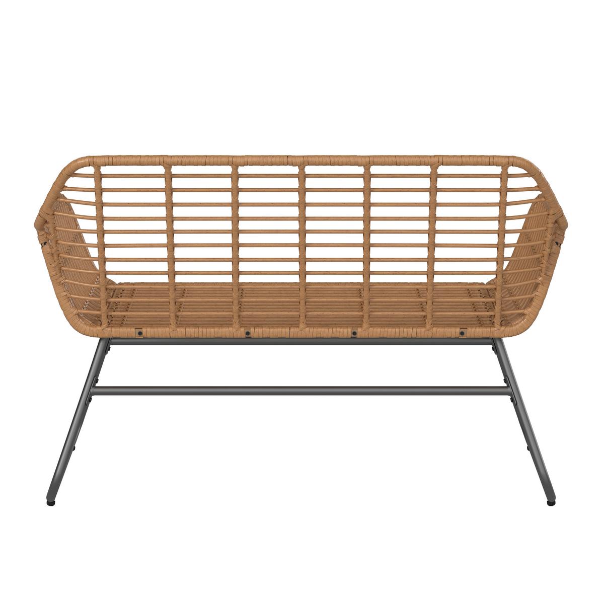 Loungegarnitur Bali - Naturfarben/Grau, MODERN, Glas/Kunststoff - Beldano