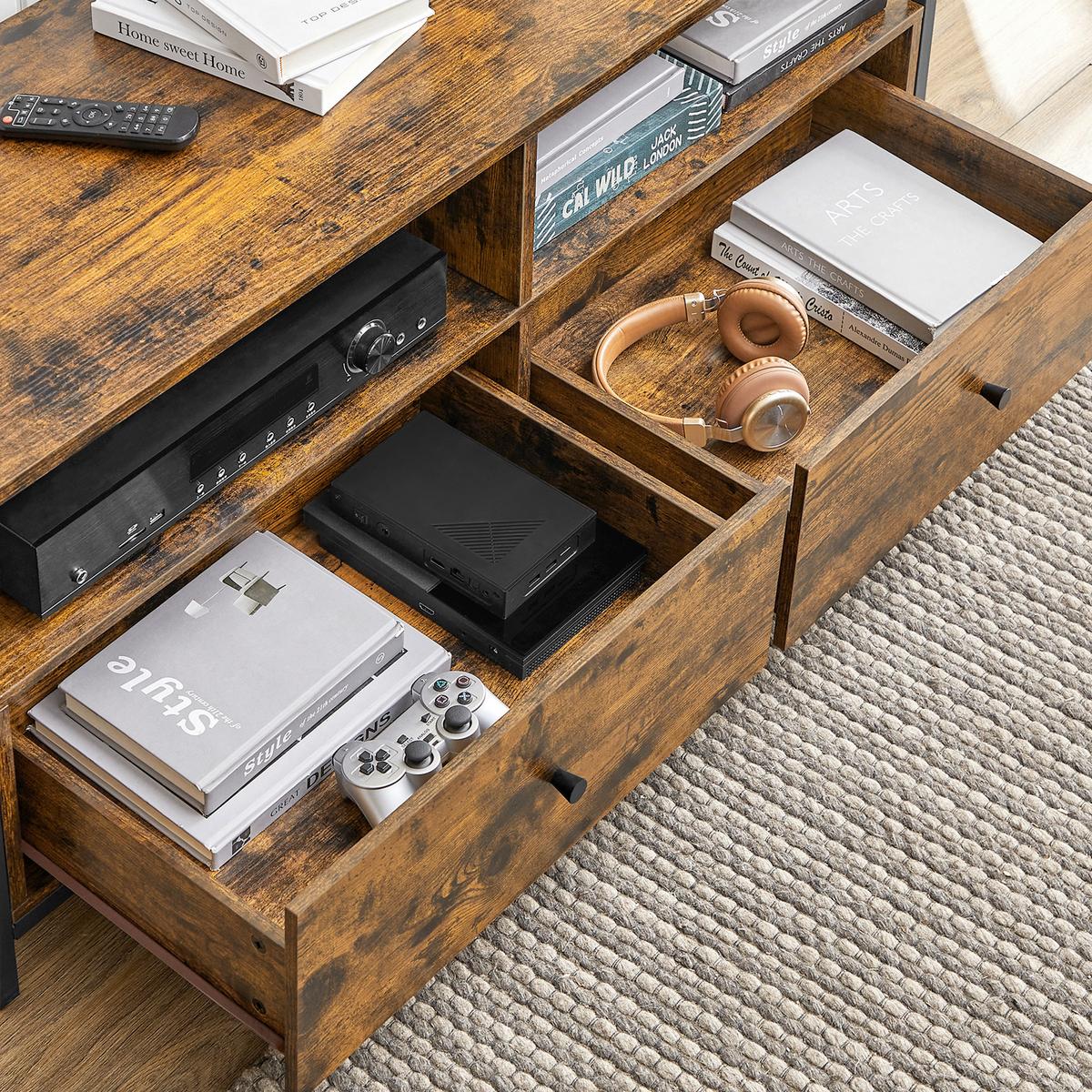 Tv-element Tv Stand - Dunkelbraun/Schwarz, MODERN, Holzwerkstoff/Metall (120/50/40cm) - MID.YOU