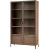 Vitrine Ronja Braun B: 110 Cm - Braun, Design, Glas/Metall (110/189/43cm) - Livetastic