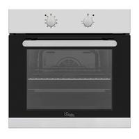 Einbaubackofen E-BO 72.1 Schwarz - Edelstahlfarben/Schwarz, Basics, Glas/Kunststoff (59,5/59,5/57cm) - Silva Schneider