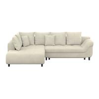 Ecksofa mit Schlaffunktion Mendoza New Chenille 197x309cm - Hellgrau/Schwarz, KONVENTIONELL, Textil (197/309cm) - Ondega