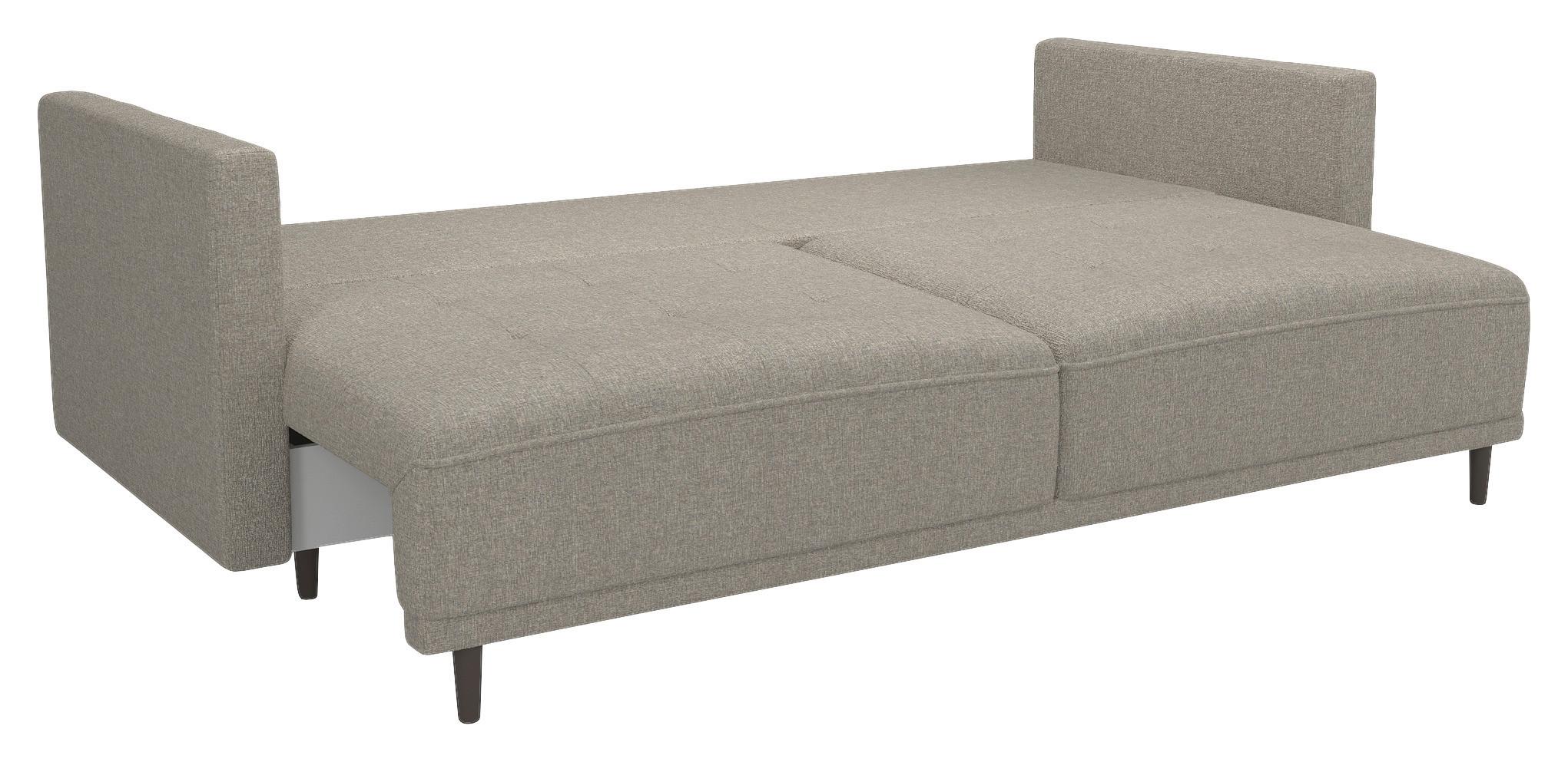 3-sitzer-sofa Mit Schlaffunktion Sofia B: 223 Cm - Beige, Design, Textil (223/96/95cm) - MID.YOU