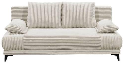 Schlafsofa Sally Hellgrau B: 211 cm - Hellgrau/Schwarz, KONVENTIONELL, Textil (211/96/105cm) - MID.YOU