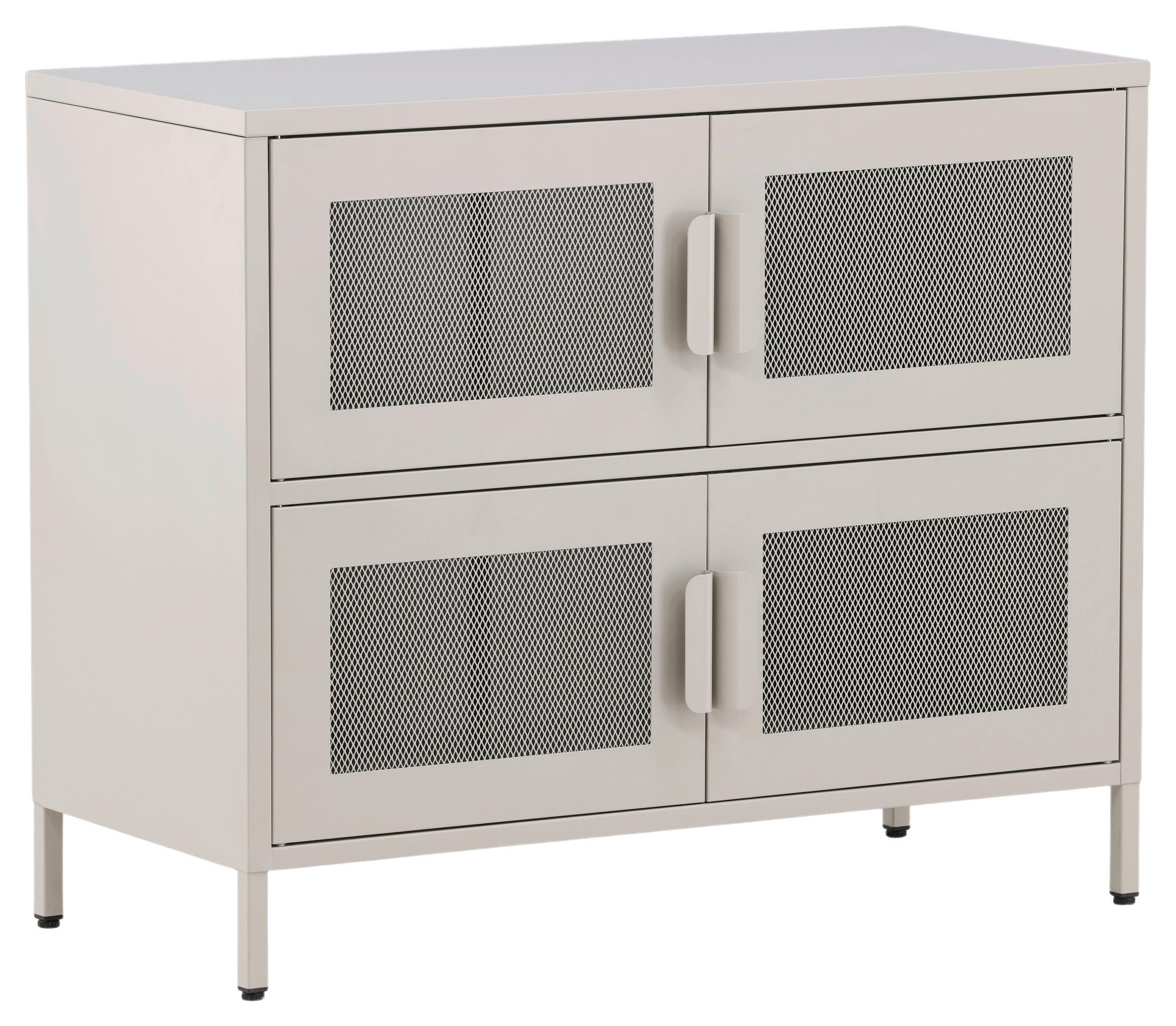Sideboard Nett - Beige, Design, Metall (90/75/40cm) - Livetastic