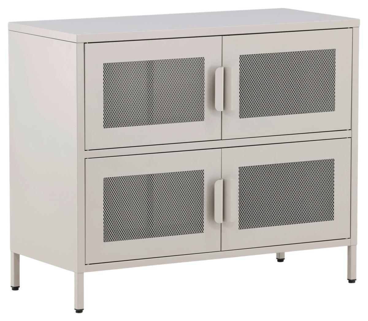 Sideboard Nett - Beige, Design, Metall (90/75/40cm) - Livetastic