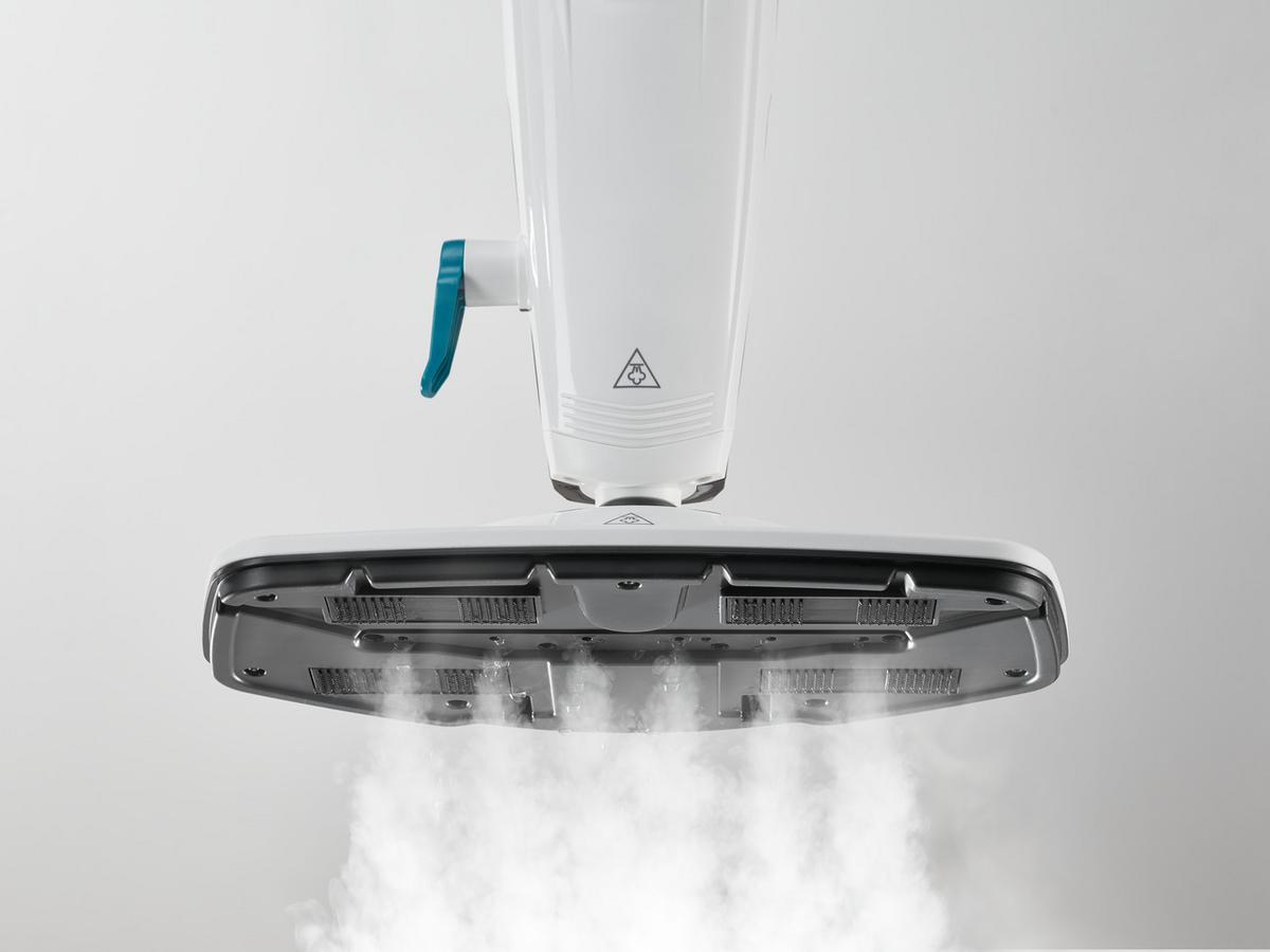 Dampfreiniger Clean Tenso - Weiß, MODERN, Kunststoff (27,6/25,6/64cm) - Leifheit