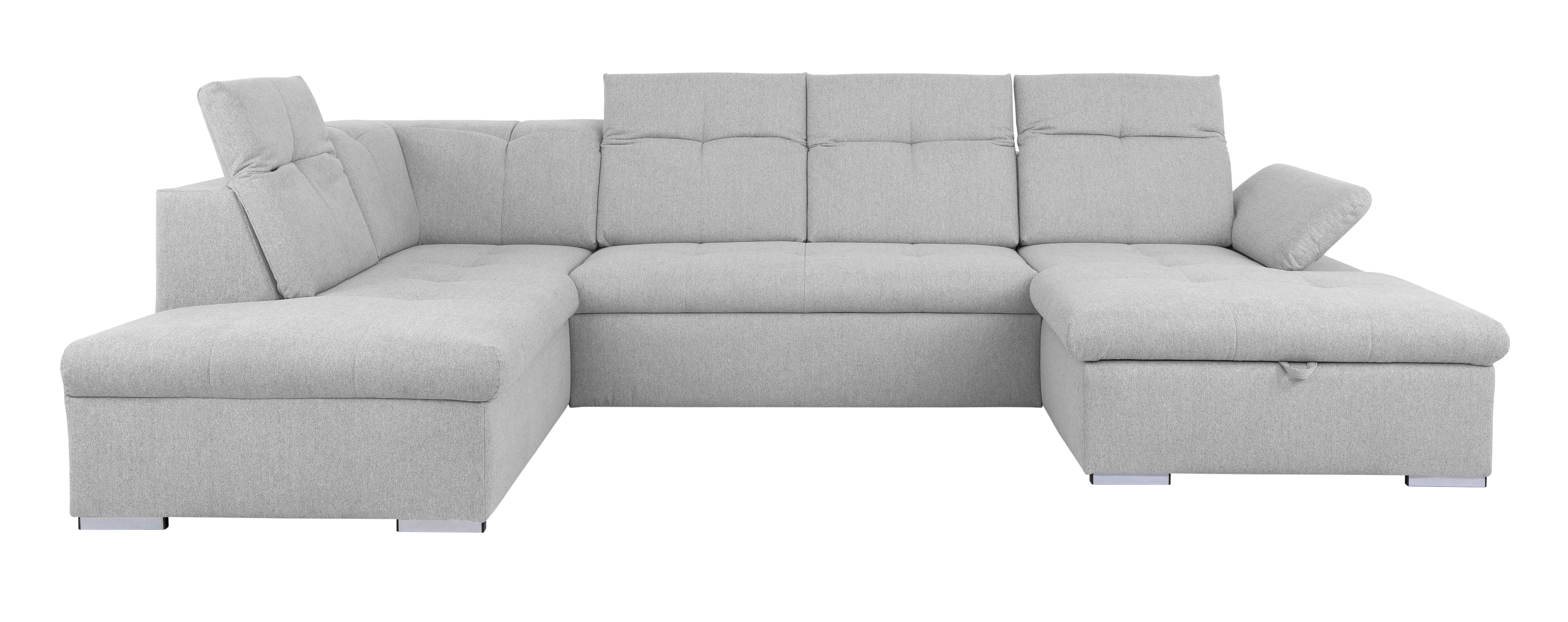 Wohnlandschaft Ramzes Hellgrau U: 215x328x173 cm - Hellgrau/Grau, Design, Textil (215/328/173cm) - MID.YOU