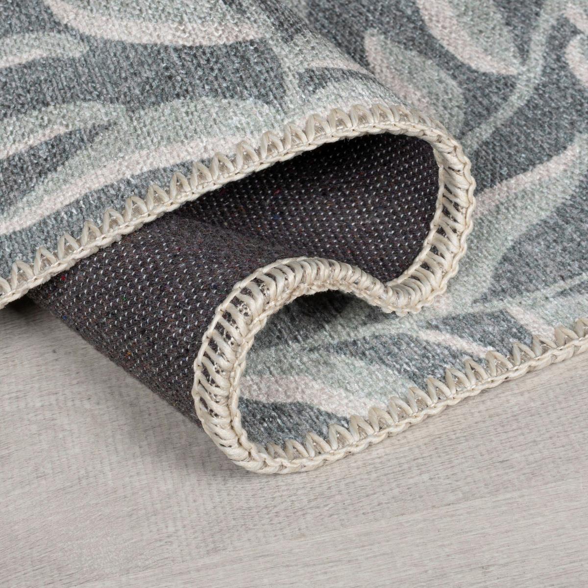 Flachwebteppich Wallace Leaves Green 80x150 - Grün, Basics, Textil (80/150cm)