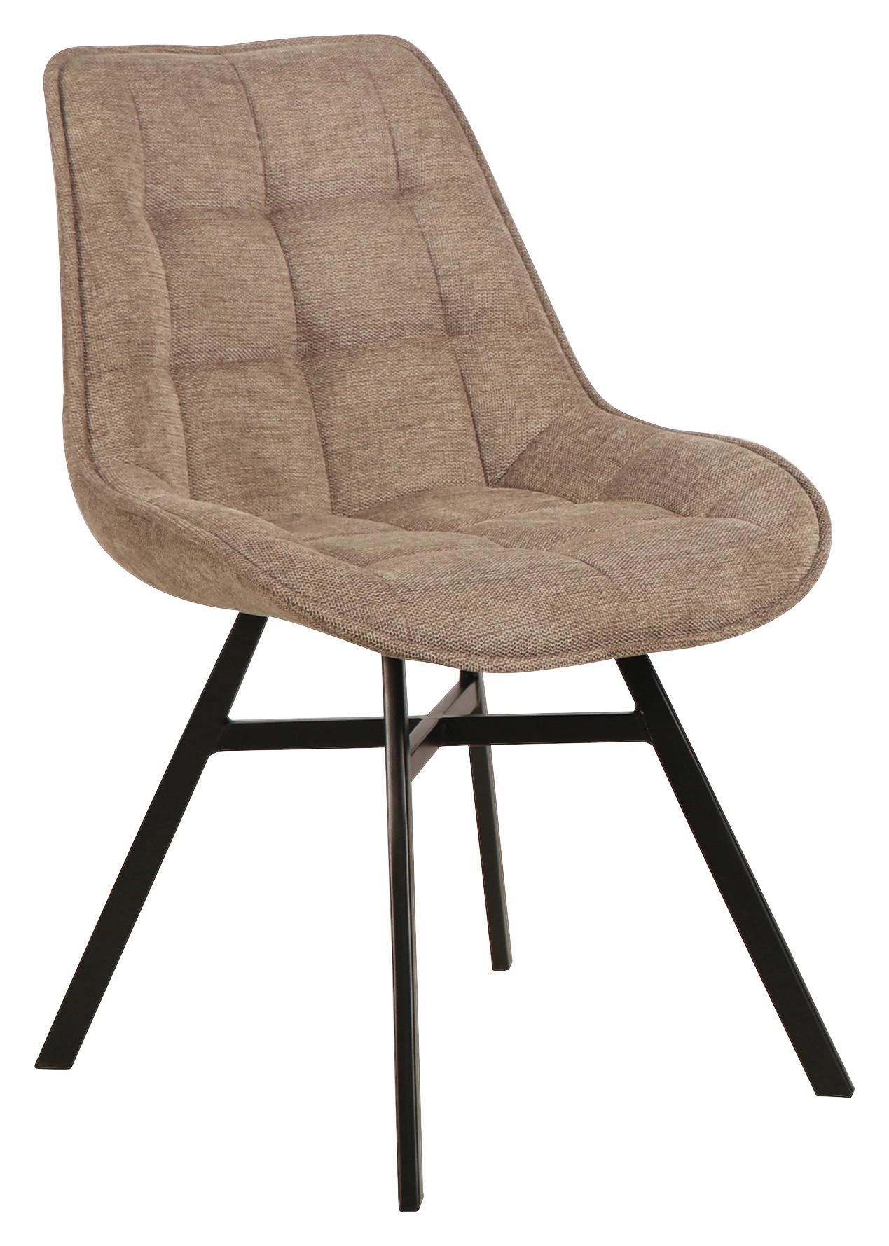 Stuhl Luna Schlammfarben - čierna/bahenná hnedá, Modern, kov/drevo (53/87/61cm) - Mömax
