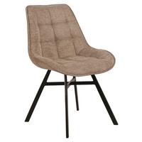 Stolička LUNA bahenná  hnedá - čierna/bahenná hnedá, Modern, kov/drevo (53/87/61cm) - Mömax