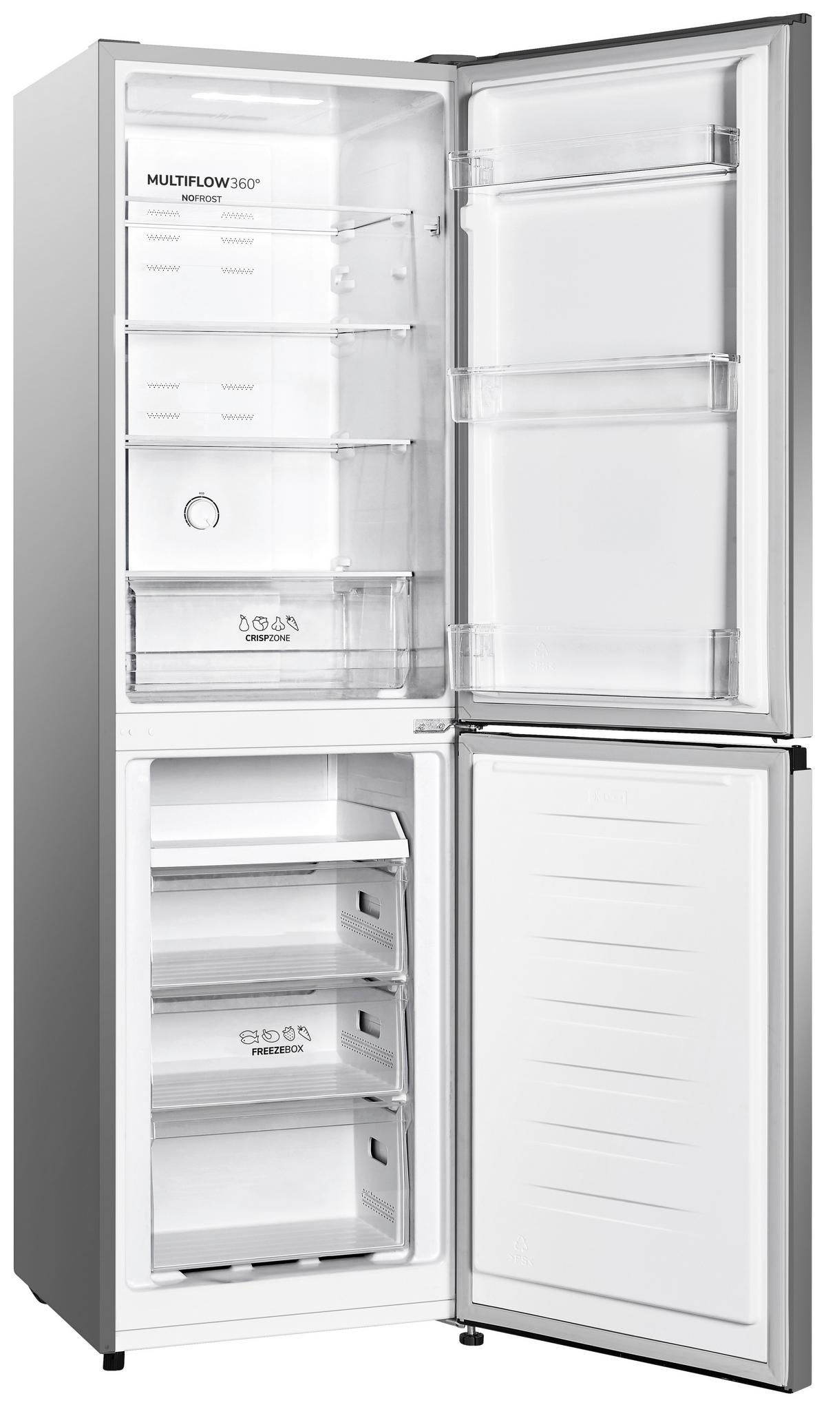 Kühl-Gefrier-Kombination Nrk418dcs4 - Edelstahlfarben, MODERN, Glas/Kunststoff (55/182,4/55,7cm) - Gorenje