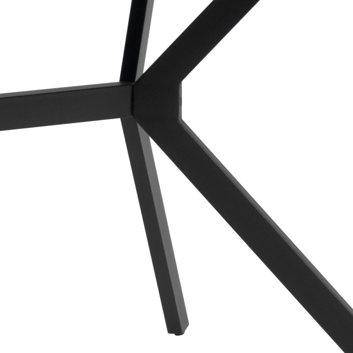 Étkezőasztal Onex 81a - fekete/palaszürke, Basics, faalapú anyag/fém (180/90/75cm) - MID.YOU