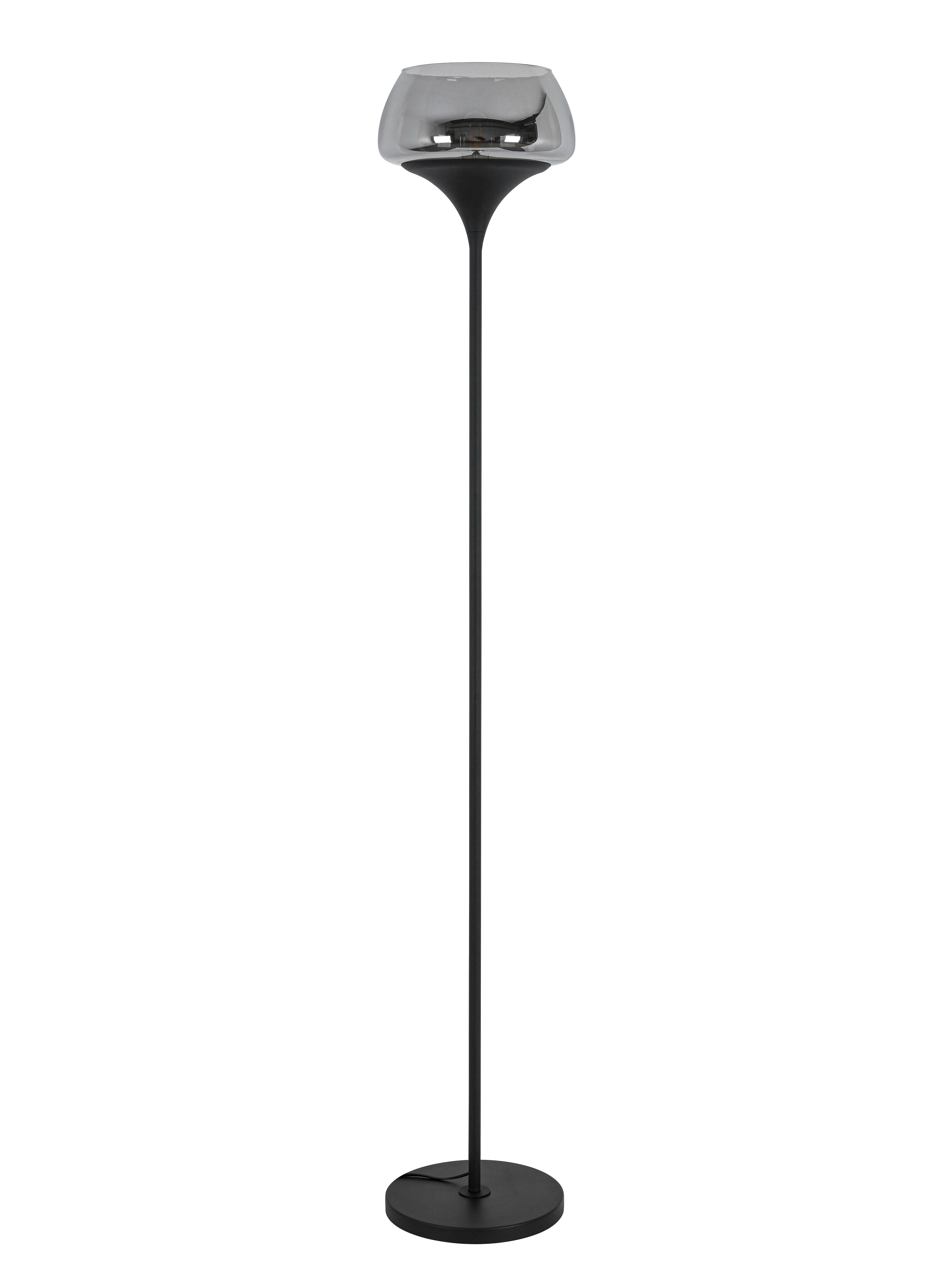 Állólámpa Almano - króm/fekete, Modern, műanyag/Üveg (30l) - James Wood