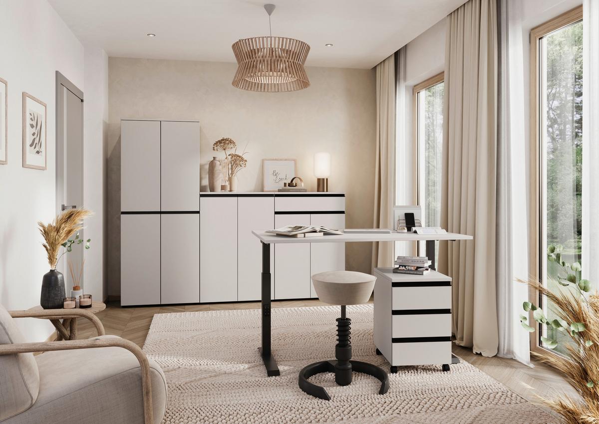 Rollcontainer Bedano Kaschmir B: 40cm - Kaschmir, MODERN, Holzwerkstoff/Kunststoff (40/63/50cm) - Germania