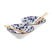 Chinesisches Tafelservice Porzellan 6 -Teilig. Blau/Weiß - Blau/Weiß, Basics, Keramik - Mäser